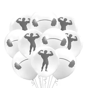 Malayan Products Bodybuilding Balloon Mix Latex 12ct Gym Party Event Decorations 12in Standard Size Ideal for Birthdays and Fitness Theme Parties