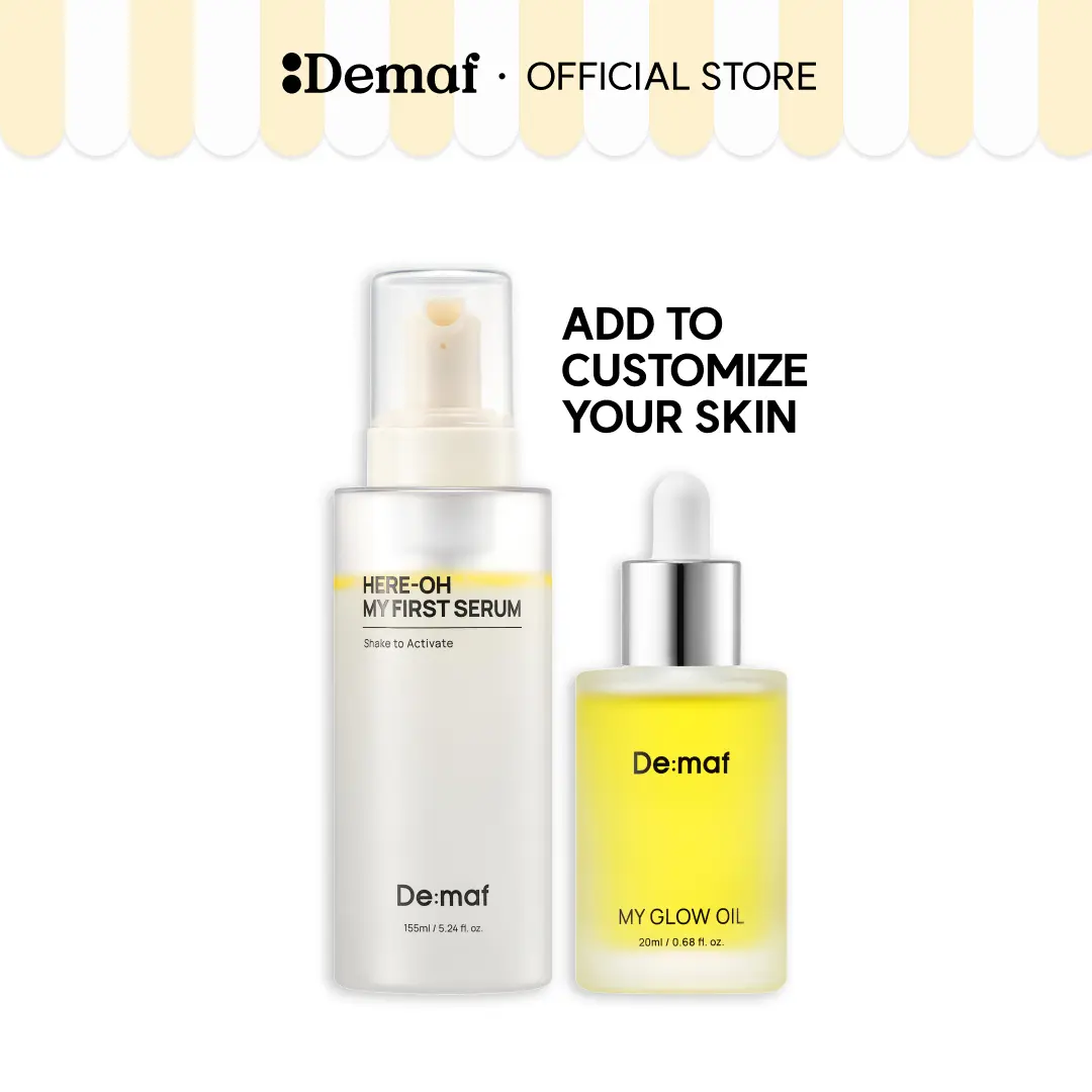 [De:maf Official] D.I.Y Glow-Up Duo | First Serum + My Glow Oil | Custom Glow Boosting Care Facial Oil
