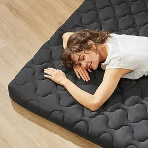 Floor Mattress, Futon Mattress Full Size 3" Thick Portable Sleeping Pad with High Density , Foldable & Comfortable Tatami Mat for Adult, Roll Up Lounger Camping Bed, Gray