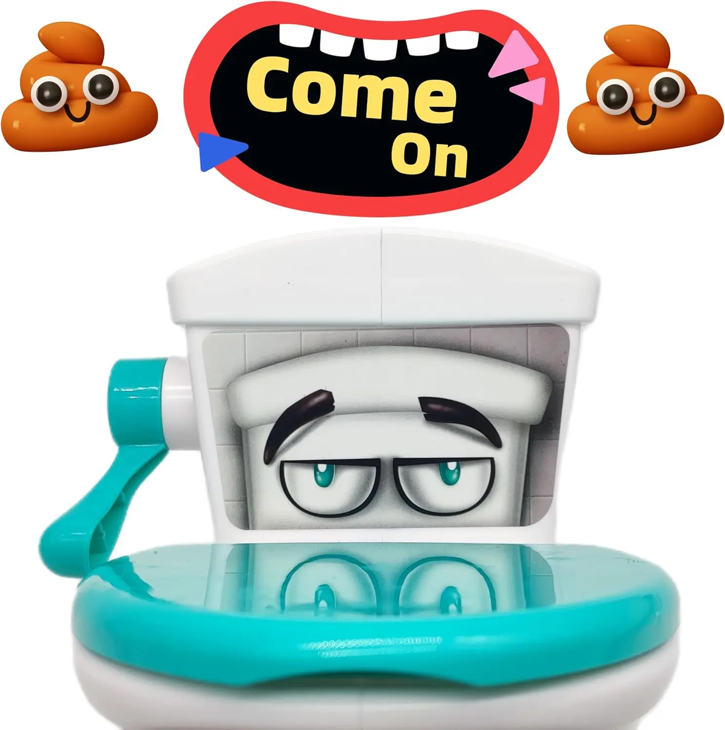 family board game Interactive Poop Shooting Game Set - Plastic Poop Launcher Kids Laugh Toy for Family Fun, Funny Novelty Gift for prank toy Playtime Educational Prank Toy, Non-Toxic Material