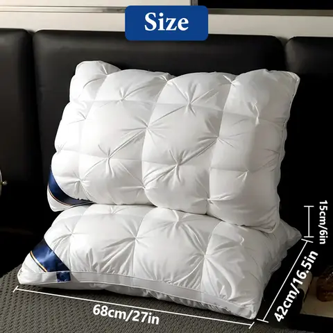 BEPATIO 5-Star Hotel Quality Polyester Fiber Pillows for Sleeping, Buy 1 Get 1 Free, 900g Flat Weave, Breathable Skin-Friendly, Ultra-Fluffy Down Alternative Fill, Bright White, Full&Queen Sizes, 48h Fluff Recovery, Ideal for Modern Home Decor