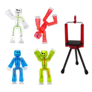StikBot 4 Clear Pack + Tripod | Stop Motion Starter Kit