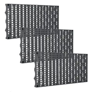 3 Pack 24"x12" Heavy Duty Plastic Fountain Basin Grates for Ponds and Water Features, Support Rocks, Vases or Cover Reservoirs