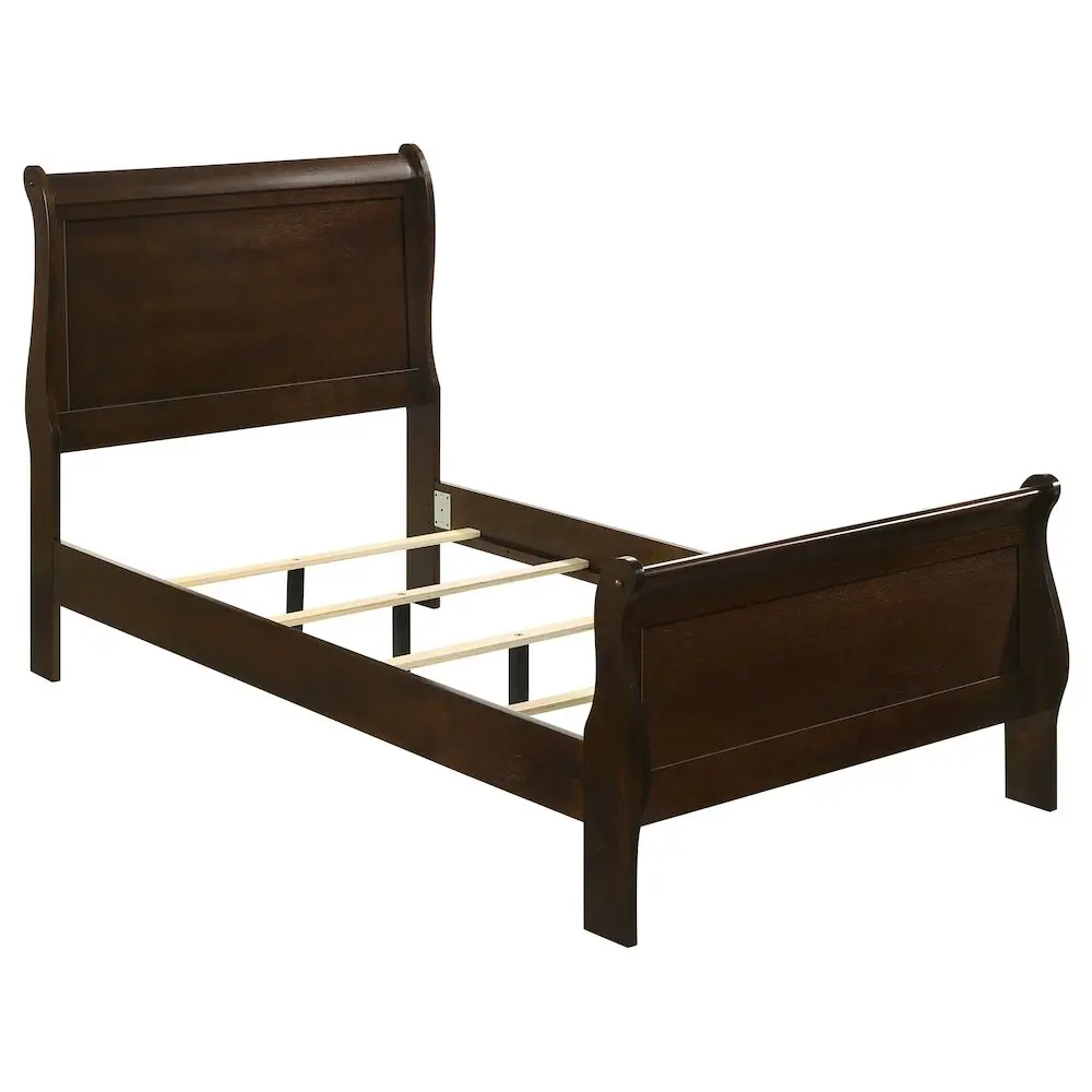Louis Philippe Wood Twin Sleigh Bed Cappuccino Louis Philippe Wood Twin Sleigh Bed Cappuccino