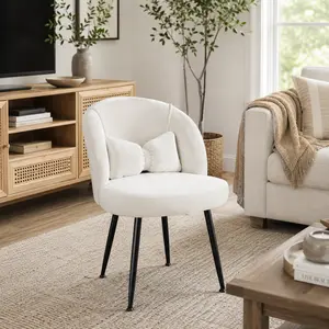 Raybee Armless Velvet Accent Chairs with Pillow,Home Desk Chair & Small Makeup Chair with Metal Legs for Bedroom/Apartment/Office/Waiting Room