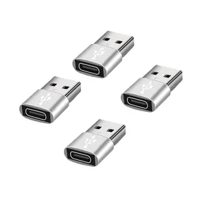 USB C to USB Adapter Type C Female to USB Male Converter Adapter (4-PACK)