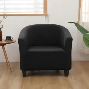 Milk Silk Solid Color Stretch Sofa Cover for Single Seat, Washable Furniture Protector for Living Room or Club, Multi-Functional Sofa Cover, Washable Sofa Slipcover, Elastic Sofa Slipcover