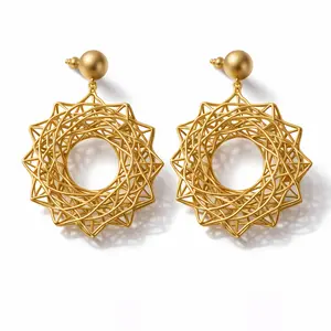 Vale & Veil — Paris | Astre Chandelier Earrings | Sculptural Gold Statement Drops