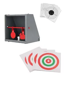 14x14cm Multi-Purpose Water Bullet Bow Dart Steel Pellet Mud Ball Shooting Practice Target Box Targets with 20 Sheets Paper