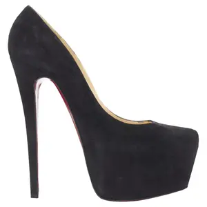 Pre-owned Christian Louboutin Women's Christian Louboutin Daffodile suede almond toe platform pump by Rebag