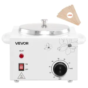 fathersdaygift  VEVOR Single Wax Warmer, 600ML Professional Wax Warmer for Hair Removal, 32 to 176 Adjustable Electric Waxing Heater Pot with 100PCS Waxing Sticks for Home Use, Beauty Salon, Spa