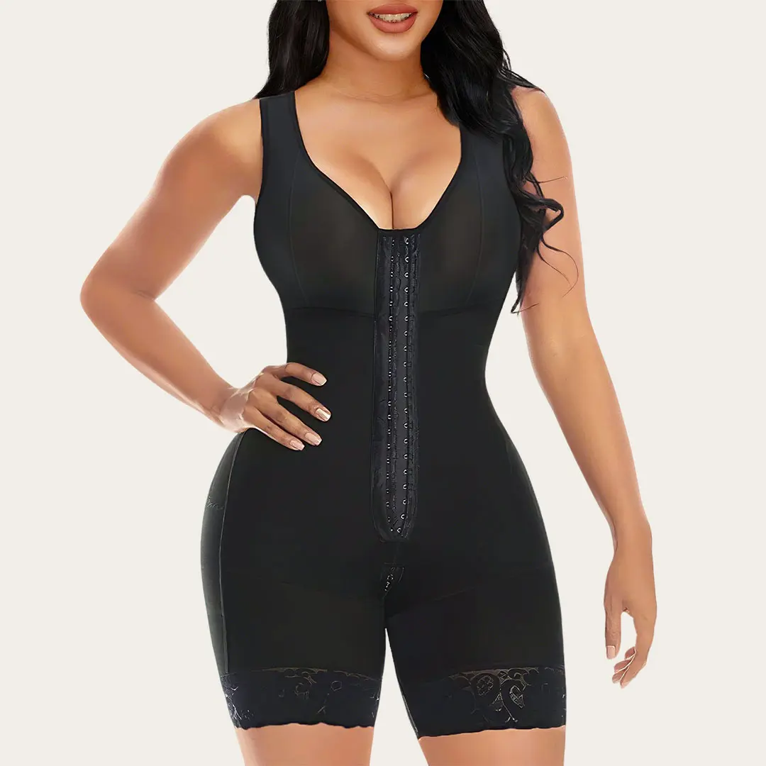 Women's Colombian High-Compression Faja Shapewear Bodysuit - Waist Training, 360 Body Molding, 3D Sculpting, Adjustable 1-Piece, BBL Style, Tummy Control for Post-Liposuction Abdominal Support, 360 Body Molding Shapewear Bodysuit