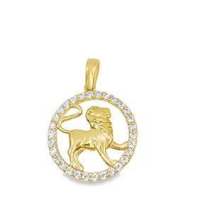 14k Leo Lion Pendant