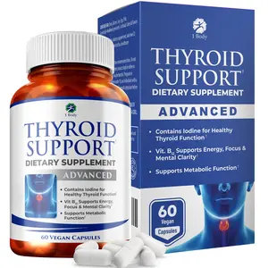 1 Body Thyroid Support Supplement with Iodine - Energy & Focus Support Formula - Vegetarian & Non-GMO, Healthy Supplements
