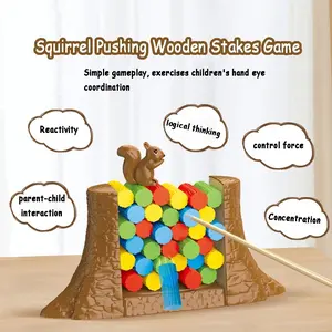 Balance Tower Board Game, Stacking Challenge Social Family Party Game, Logical Fun Interactive Toy, Perfect Gift for Kids Aged 1-11