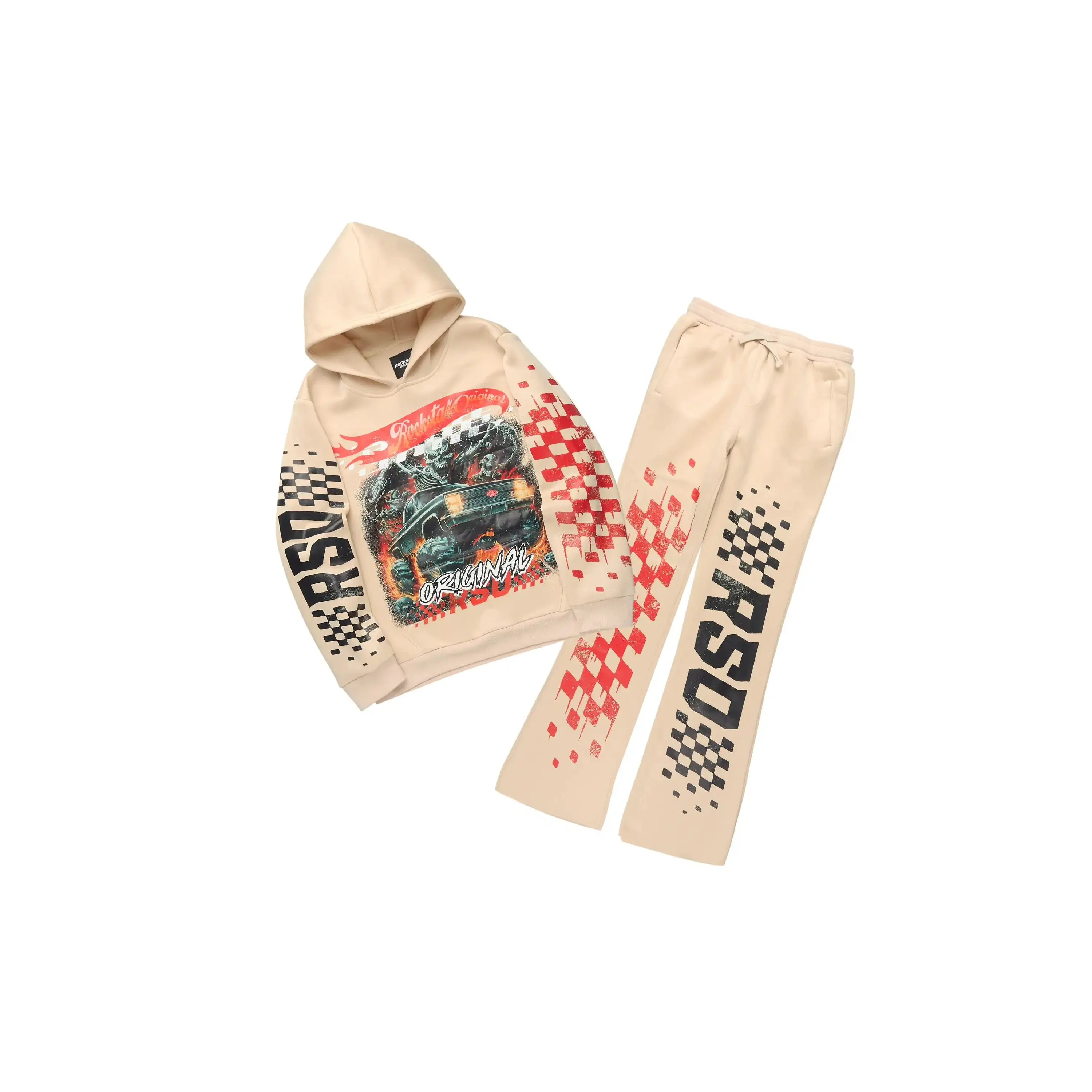 Boys Dremar Tan/Multi Stacked Track Set