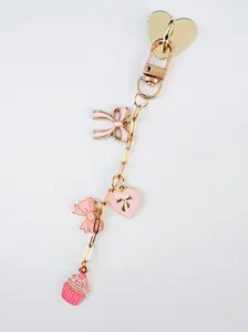 Cupcake Coquette Pink Kindle Chain Charms, E-Reader Decorative Accessories