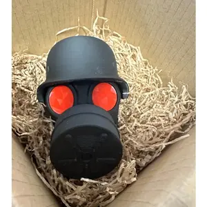 3D Printed Tow Hook Decoration, Trailer Coupling Cap Hanger Cover, Protective Hat, Creative Ornament Gas Mask Helmet Model Shape, Tow Hook Cover