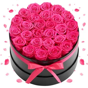 VEVOR Forever Flowers, 27 Preserved Roses in a Box, Eternal Flowers Immortal Bouquet Birthday Present for Delivery Prime Women Her Wife Mothers, Anniversary, Valentine's Day, Christmas, Rose Red