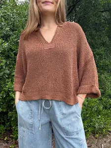 Wren Camel Sweater Top