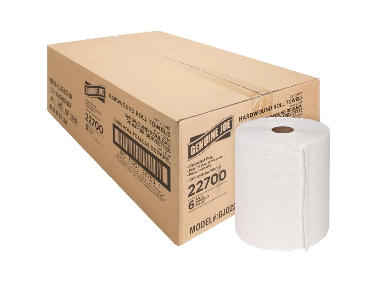 Genuine Joe Hardwound Roll Towels (6 Rolls) Genuine Joe Hardwound Roll Towels (6 Rolls)