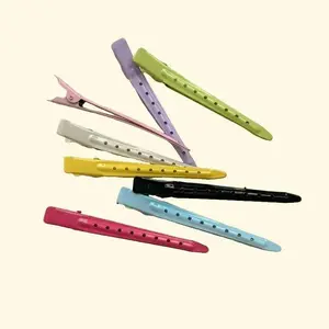 Colorful Seamless Hair Clips for Styling Positioning - Alloy Clips for Hair Accessories, Bangs, Broken Hair, and Forehead Side Duckbill Clips