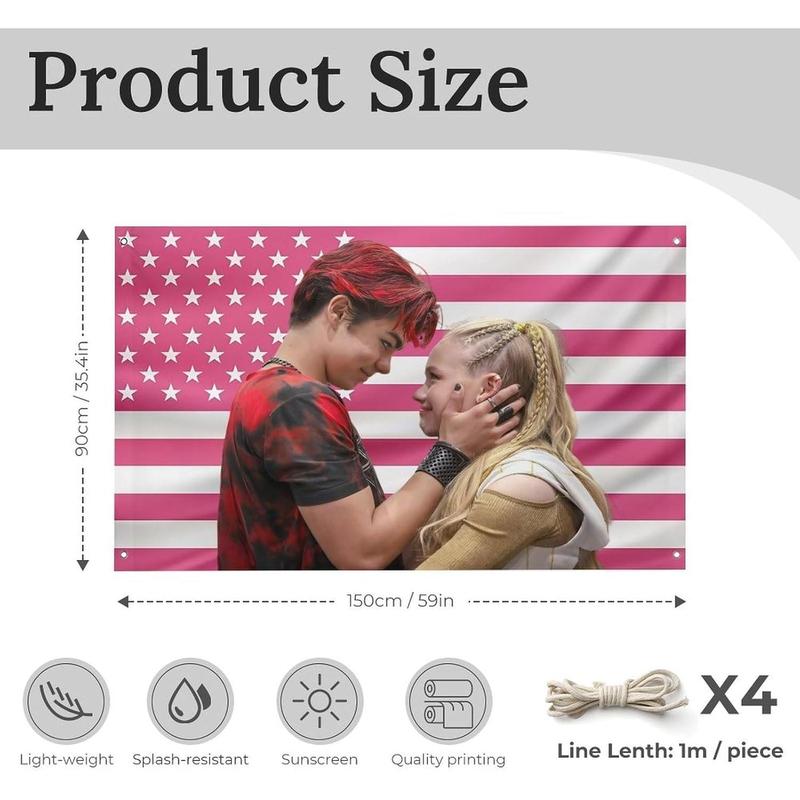 60in x 40in Funny American Malachi Flag Poster Wall Hanging Fabric Print Blanket Tapestry- For Bedroom,Living Space, Kitchen Decor, Gift Idea, Wall Decoration,Outdoor, University Dormitory Barton