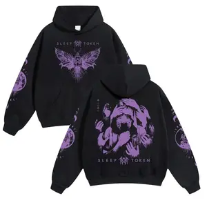 Sleep Token Unisex Cotton Hoodie For Autumn Winter, Thick Warm Retro Print Street Style Pullover For Couples And Fans, Apparel Made In The USA		