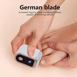 Automatic Electric Nail Trimmer Polisher Multifunctional Anti-Splash Anti-Cut Silent Low Noise Manicure Drill with Smart Safety System and LED Display