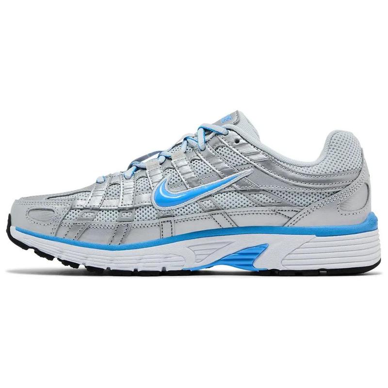 Nike P-6000 Metallic Silver University Blue Men's Daily Casual Fashion Footwear Sneakers Walking Shoes Gym Training Athletic Comfort