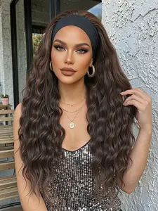 24-Inch Hairband Wig for Women, Heat-Resistant High-Temperature Fiber, Natural Look, Versatile Fit, Stylish and Charming Wig, Fashion Wig