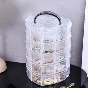 Large Capacity Jewelry Storage Box, Transparent Earring Holder, Bead Organizer, Handmade Beading Supplies, Essential Accessories Case