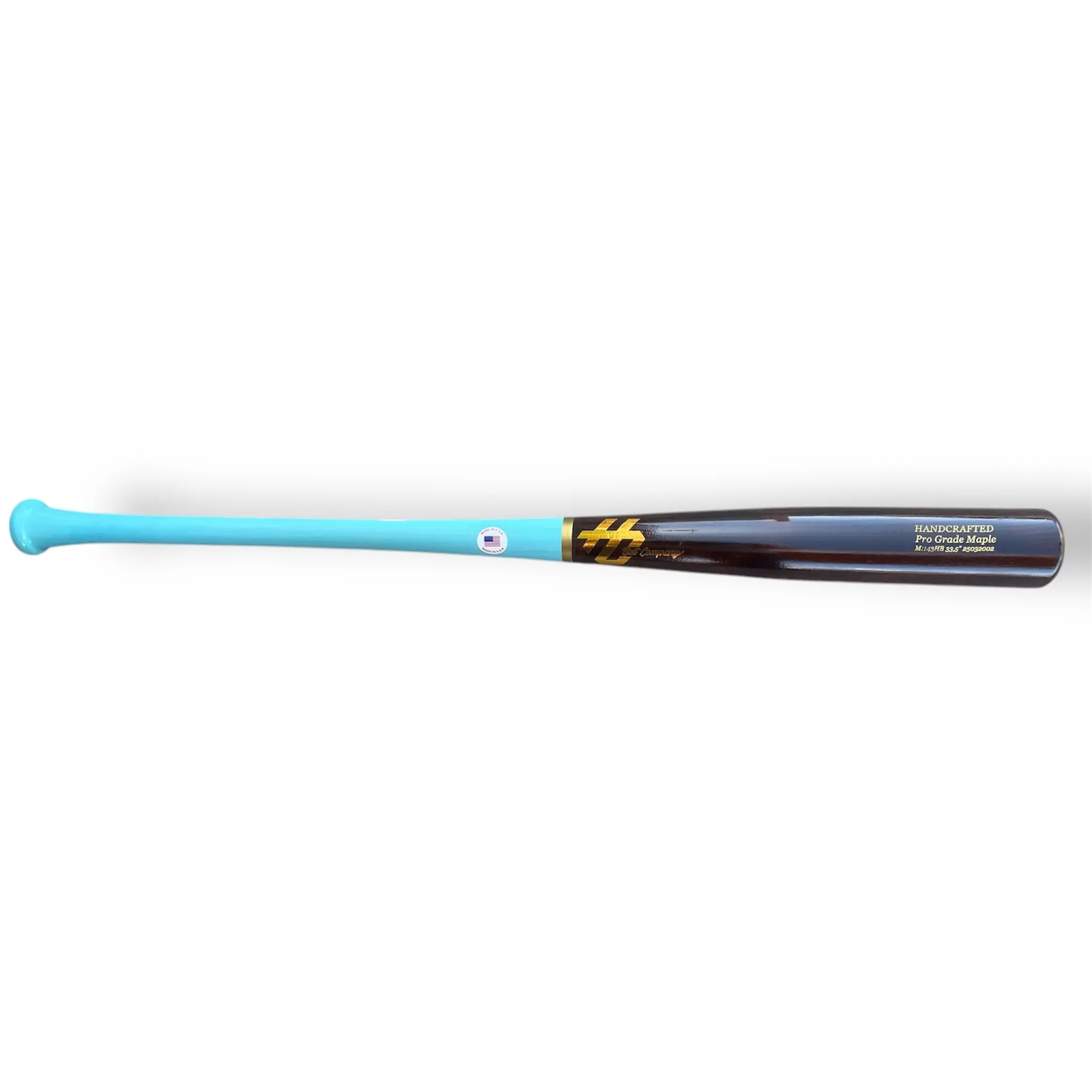 Pro Grade Maple Baseball Bat | 143HB 33.5" Balanced Bat Baby Blue Fade