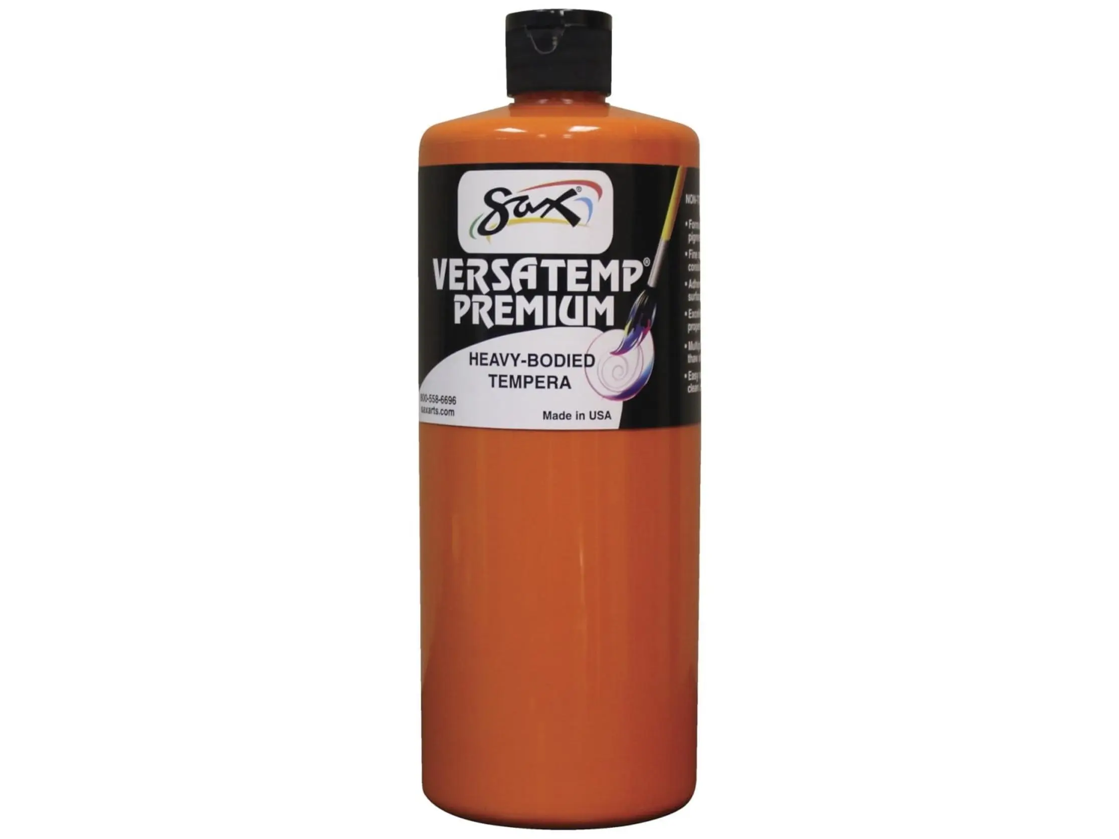 Chroma Acrylics 1592716 Versatemp Premium Heavy-Bodied Quart-Size Orange Tempera Paint, Office & School Stationery Supplies