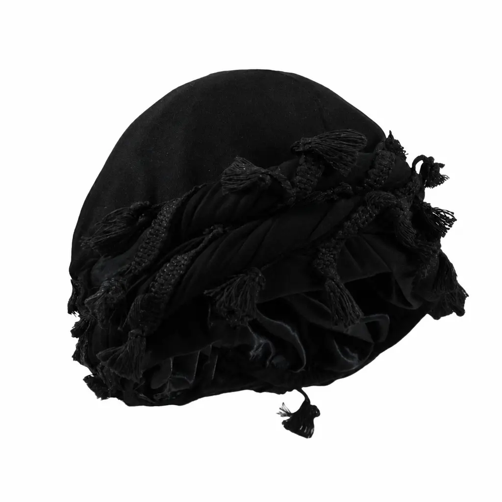 JointlyCreating Stylish Vintage Twist Head Wrap for Women and Men Luxurious Satin-Lined Turban Cap with Halo Design Soft Headscarf Beanie Hat
