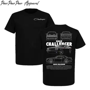 Dodge Challenger T-Shirt – Classic Muscle Car Graphic Tee, Mopar Streetwear Top Menswear Gift for Car Enthusiasts & Fans Cotton Unisex