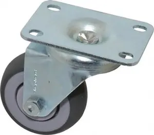 Shepherd Caster 3" Diam x 1-1/4" Wide x 4-1/4" OAH Top Plate Mount Swivel Caster TPR, 165 Lb Capacity, Ball Bearing, 2-5/8 x 3-3/4" Plate 200062