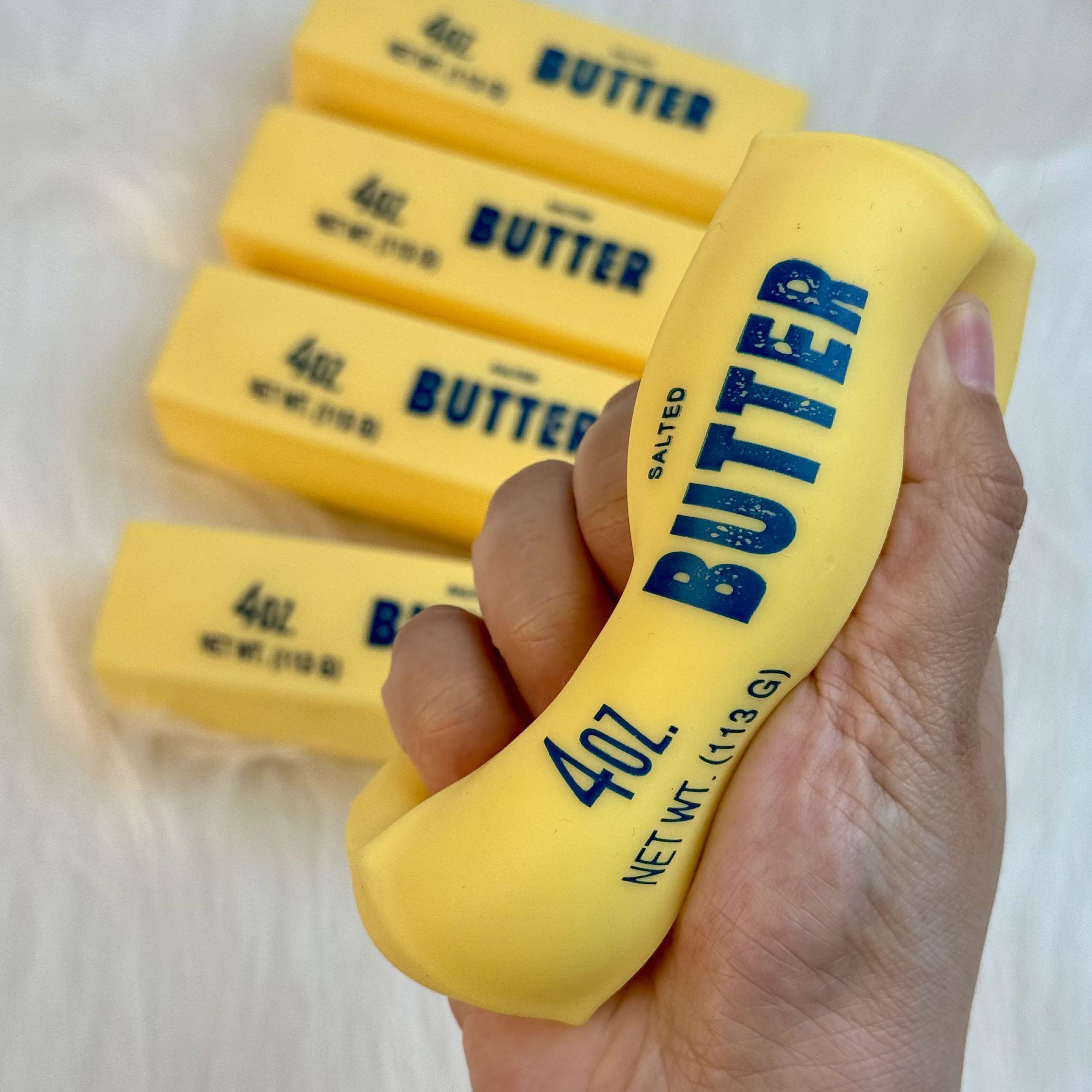 Squish Butter - New Flour Filled NeeDoh Fidget Toy Adults Kids 3+ - Super Soft Memory Foam Feel Stress Relief Sensory Play - Safe Durable Non-Toxic Material