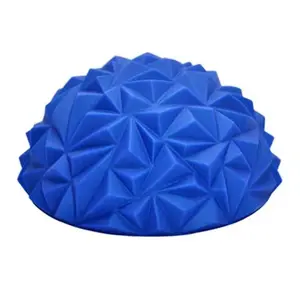 Yoga Half-Ball Trainer - Textured Hemisphere Yoga Ball 16 cm with Foot Massage Surface for Balance Training - Core Stability & Outdoor or Indoor Play - Dual Purpose Exercise & Game Equipment | Blue