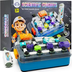 Science Kits for Kids Age 5-7 8-12, STEM Educational Learning Toys with 58 Circuit Parts, Over 520 Projects, Travel Sensory Table Fidget Toy for Boys Girls Birthday Gifts Ages 3 4 5 6 7 8 9 10 11 12