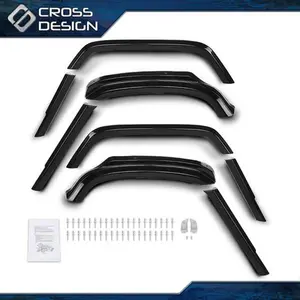 CROSSDESIGN 8-Piece Automotive Fender Flares, Vehicle Overfenders with Hardware, Car Accessories Fit for Hummer H1/Humvee/HMMWV