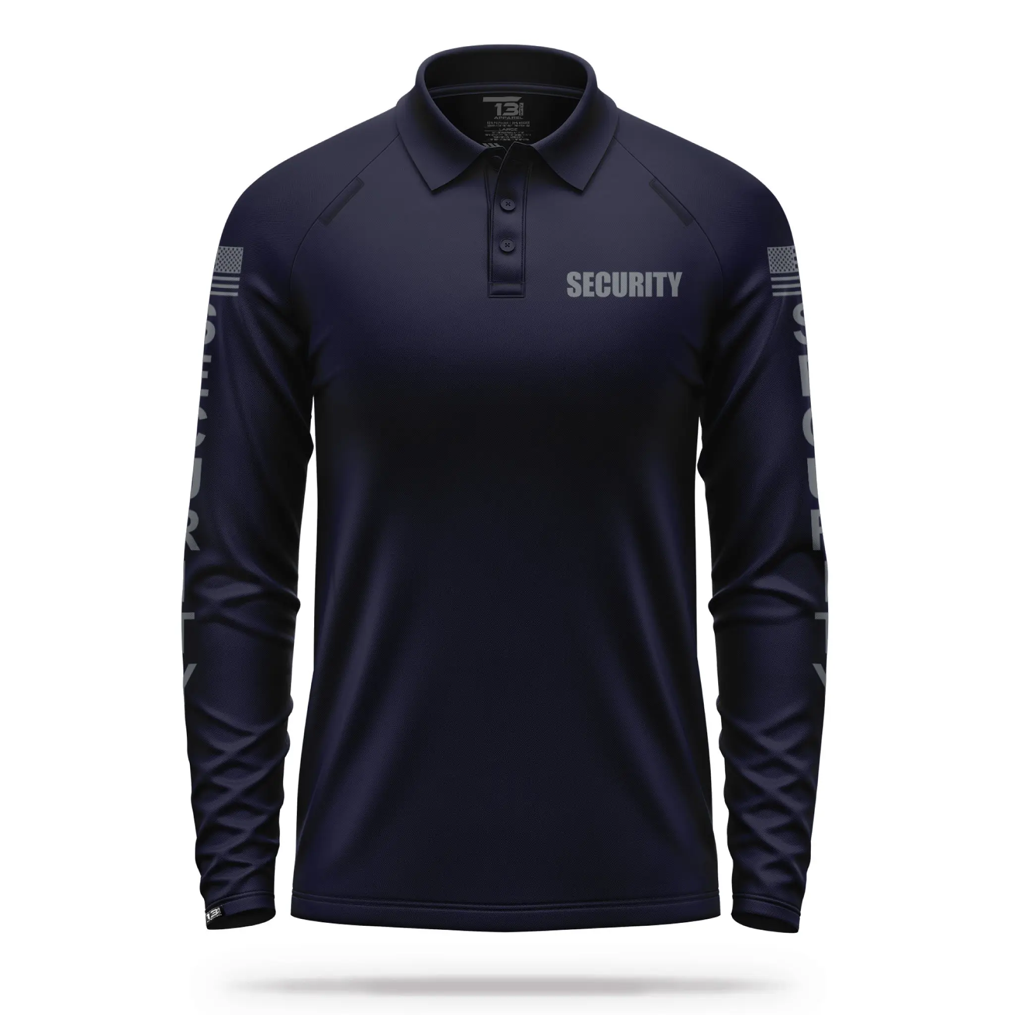[SECURITY] Men's Performance Polo Long Sleeve [NVY/GRY]