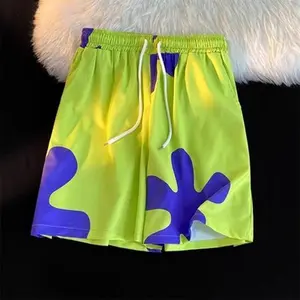 Loose casual pants five-point pants seaside sports pants large size outside Patrick Star shorts men's and women's summer beach pants