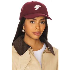 Varley Raina Fleece Cap in New Maroon