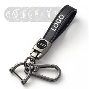 Genuine leather keychain Chevrolet Kevchain-Heavy Duty 360° Swivel & Anti-Loss D-Ring CarAccessory, FamilyGift,UnisexFor ChevroletSilverado, Equinox, Malibu, TraverseTahoe,Suburban & More Black car key chain