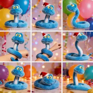 Love Gary Snake Plush Christmas Hat Blue Snakeskin Hanging Ornament Wristband Backpack Charm Family Set