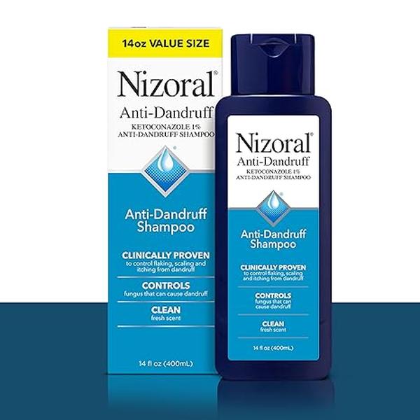 Nizoral Anti-Dandruff Shampoo with 1% Ketoconazole, Fresh Scent, 14 Fl Oz Haircare Gentle Cleansing