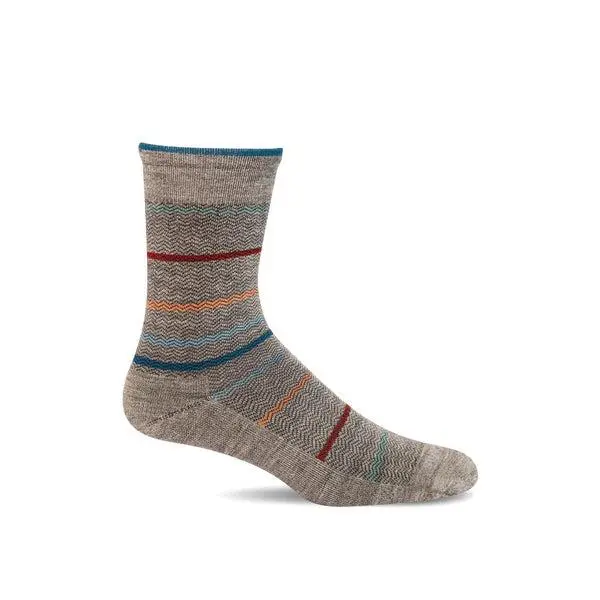 Sockwell Men's Herringbone Stripe | Essential Comfort Socks - Light Grey