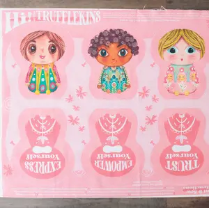 DIY Plush Doll Sewing Kit: Cut & Sew Cotton Fabric Panel