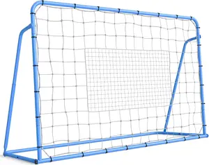 Football Rebounder Net 6x4ft, Adjustable Angle Soccer Training Aid Kickback Goal, Large Portable Rebound Wall for Passing Shooting Practice